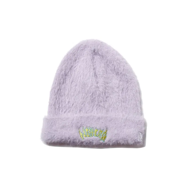 New Era Faux Mink Fur Beanies Unisex Purple-0