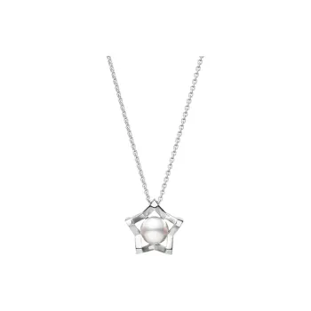 MIKIMOTO Akoya Pearl, Sterling Silver Necklaces Women's Silver