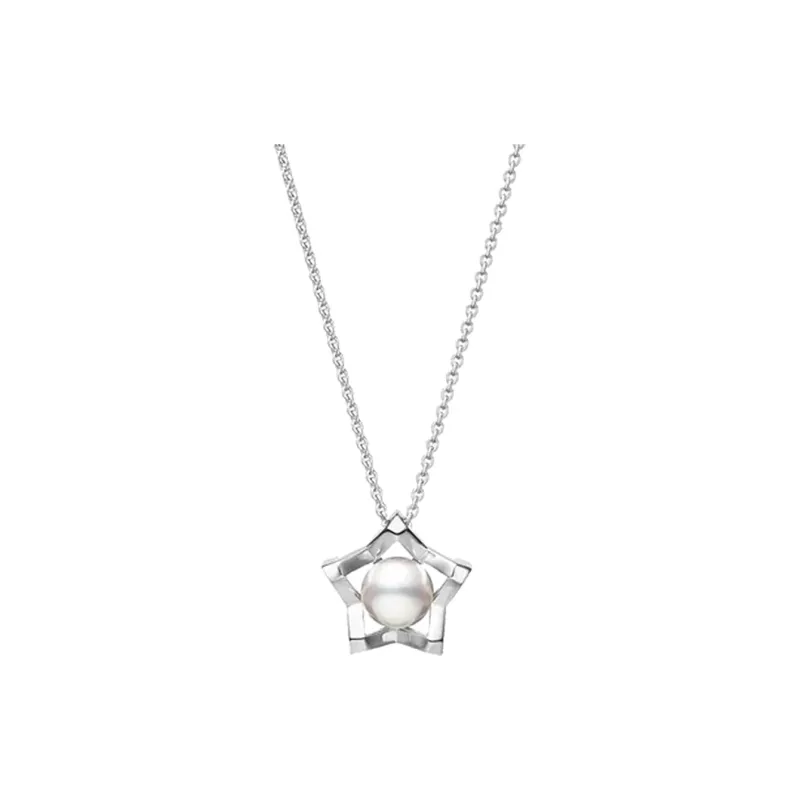 MIKIMOTO Akoya Pearl, Sterling Silver Necklaces Women's Silver-0