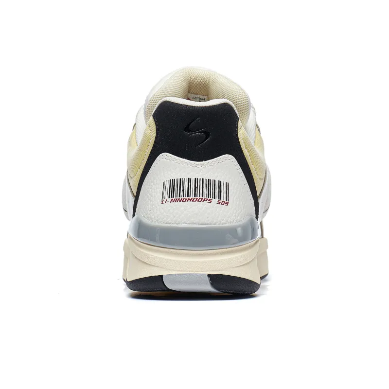 LiNing Shooting Star Cushioning, Wear Resistant Low Top Running Shoes Unisex Ecru-5