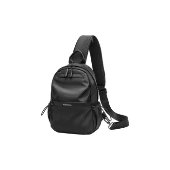 COLINS KEIRS Nylon Fabric Oxford Sling Bag Medium Size Unisex Black