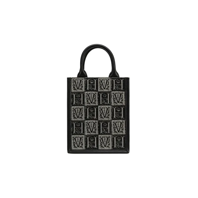 VANESSA HOGAN Fabric With Synthetic Leather One Shoulder Handbags Small Size Women's Black-2