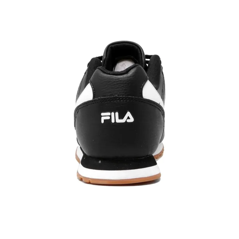 FILA Classico 18 Durable Breathable Low Top Running Shoes Men's Black White-3