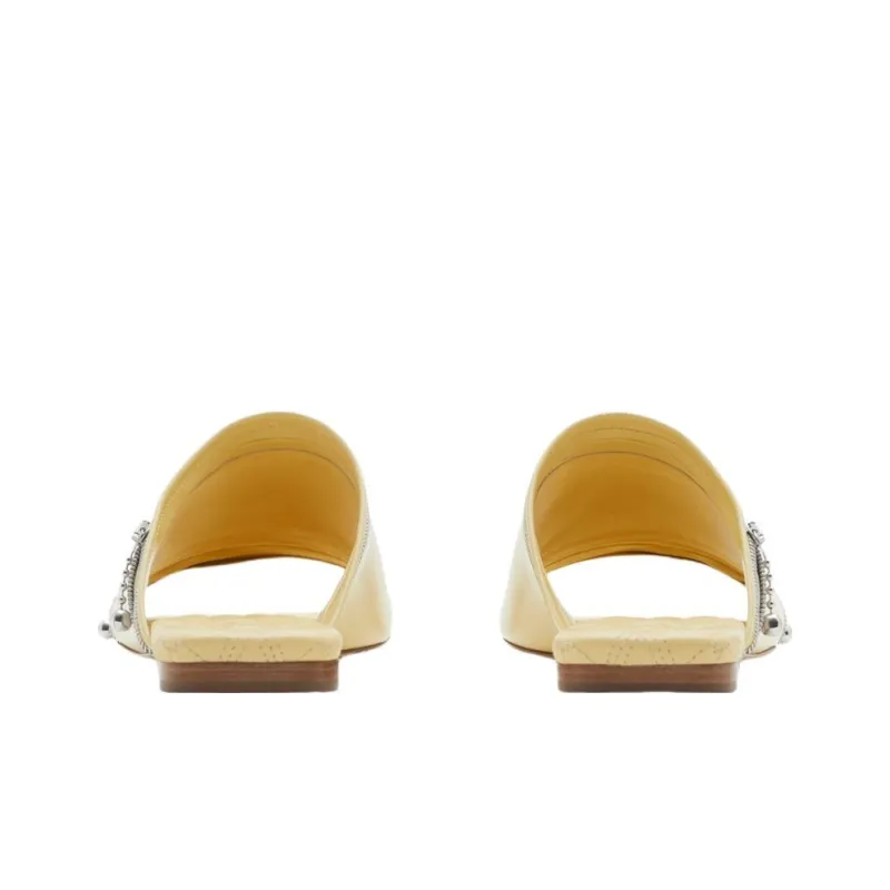 Burberry Slip Resistant Slide Slippers Women's Yellow Narcissus-4