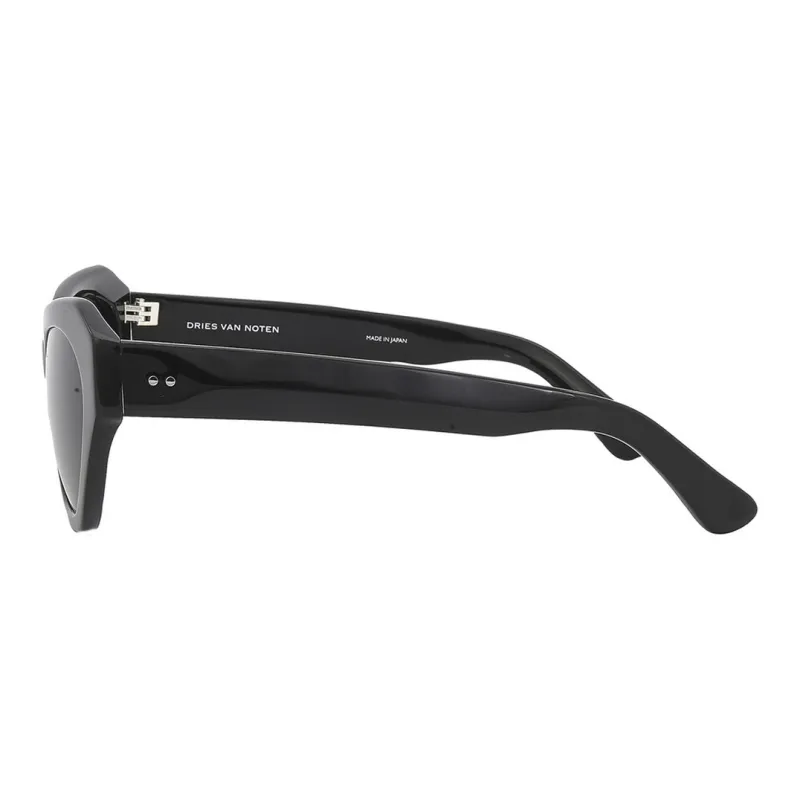 DRIES VAN NOTEN Acetate Irregular Shape Sunglasses Unisex Black-2