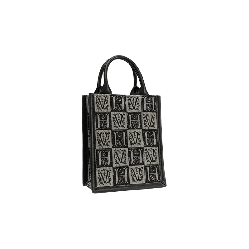 VANESSA HOGAN Fabric With Synthetic Leather One Shoulder Handbags Small Size Women's Black-1
