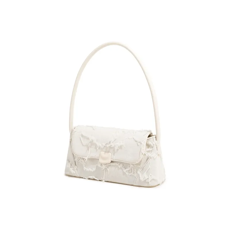 MACKJANICE Synthetic Leather Shoulder Bag Women's White-3