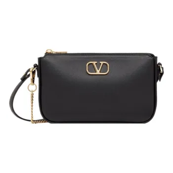 Valentino Vlogo Calfskin Shoulder Bag Crossbody Bag Mini Women's Black