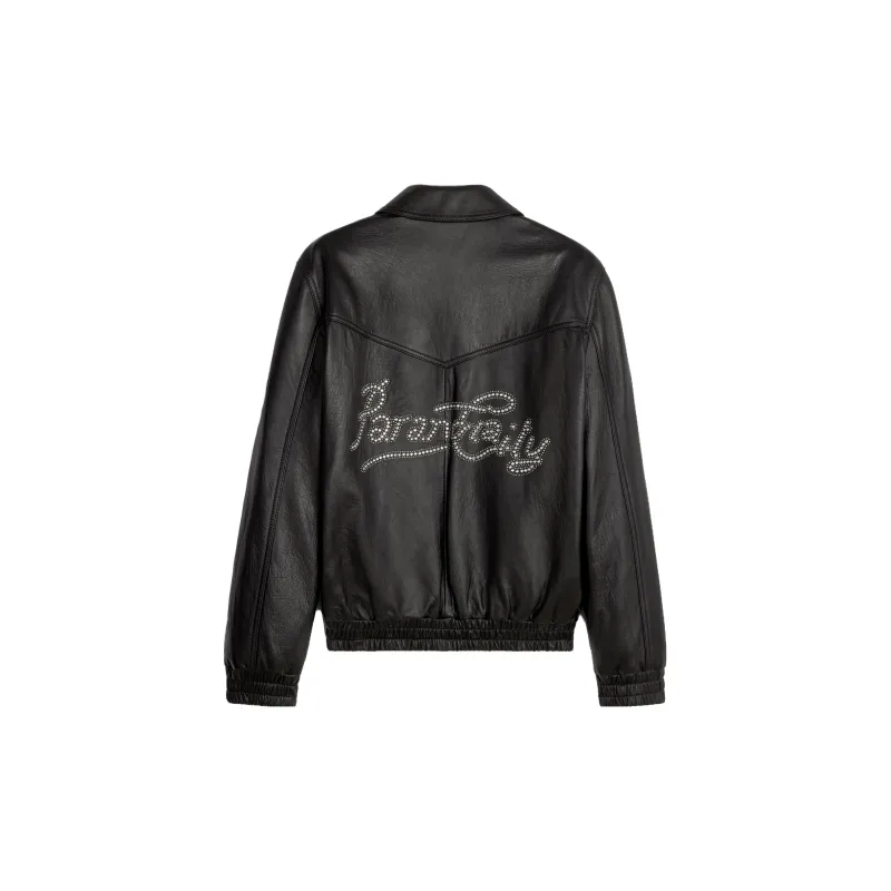 CELINE Leather Jacket Men's Black-1