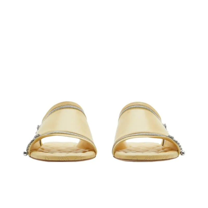 Burberry Slip Resistant Slide Slippers Women's Yellow Narcissus-3