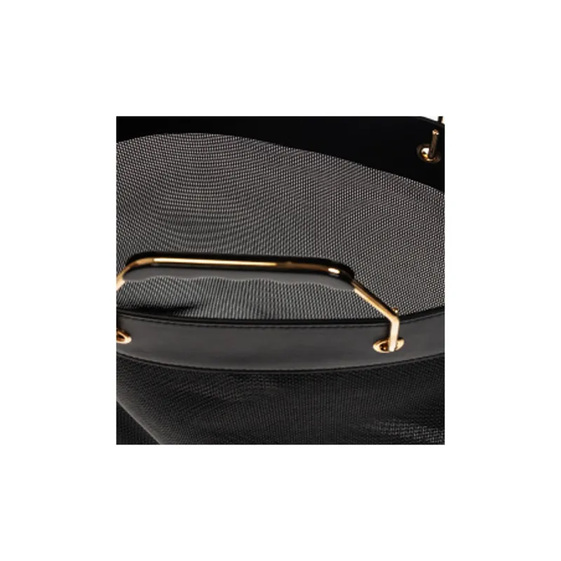 VERSACE Cow Leather Tote Bag Shopping Bag Handbag Men's Black-3
