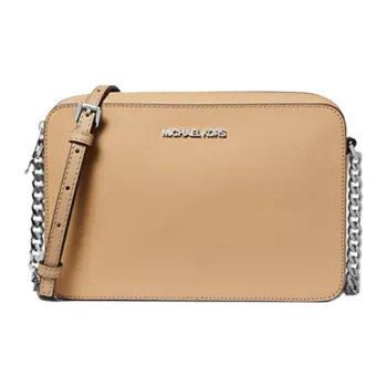 MICHAEL KORS Jet Set Leather Camera Bag, Shoulder Bag, Crossbody Bag Tubas Women's Camel