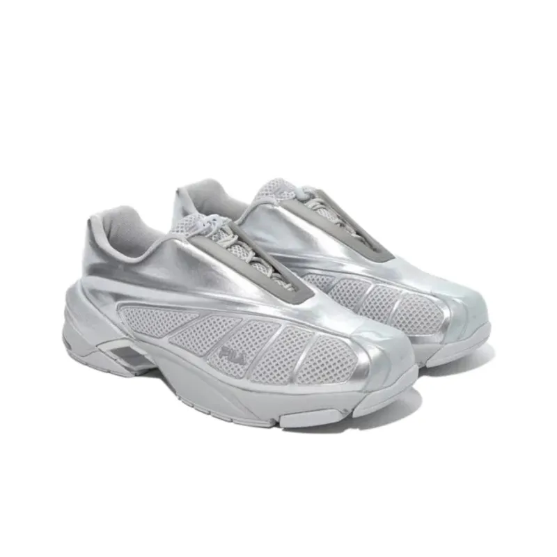 FILA Cushioning Anti Slip And Wear Resistant Low Top Training Shoes Unisex Silver-2