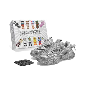 SK.TRIP Mecha Wear-Resistant Height Increasing Low-Top Chunky Sneakers Unisex Titanium Gray
