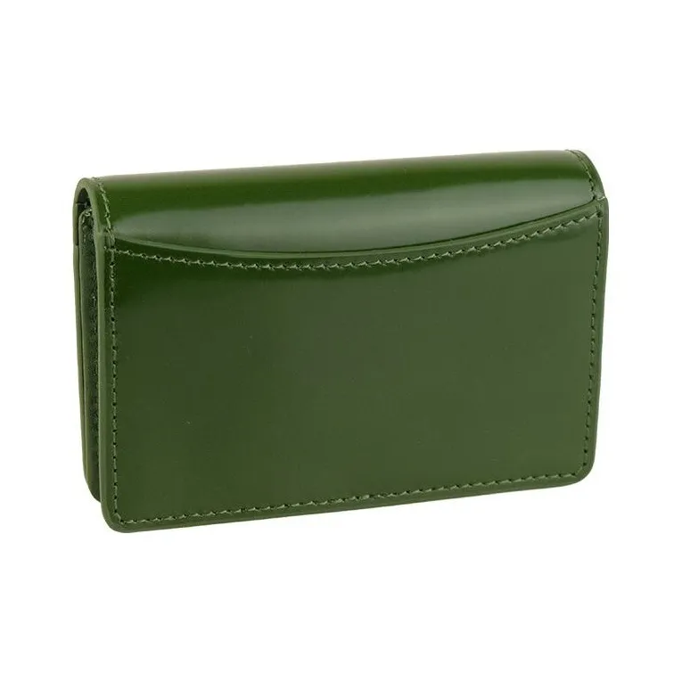 Furla Leather Business Card Holder Wallet Unisex Green-1
