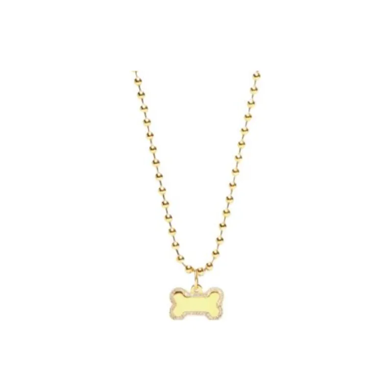 Balenciaga Stainless Steel Necklaces Men's Gold-0
