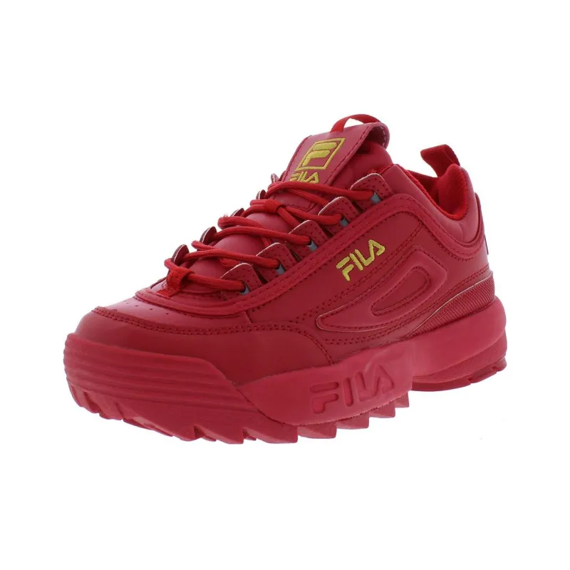 FILA Disruptor Cushioning Wear-Resistant Low-Top Running Shoes Women's Red-0