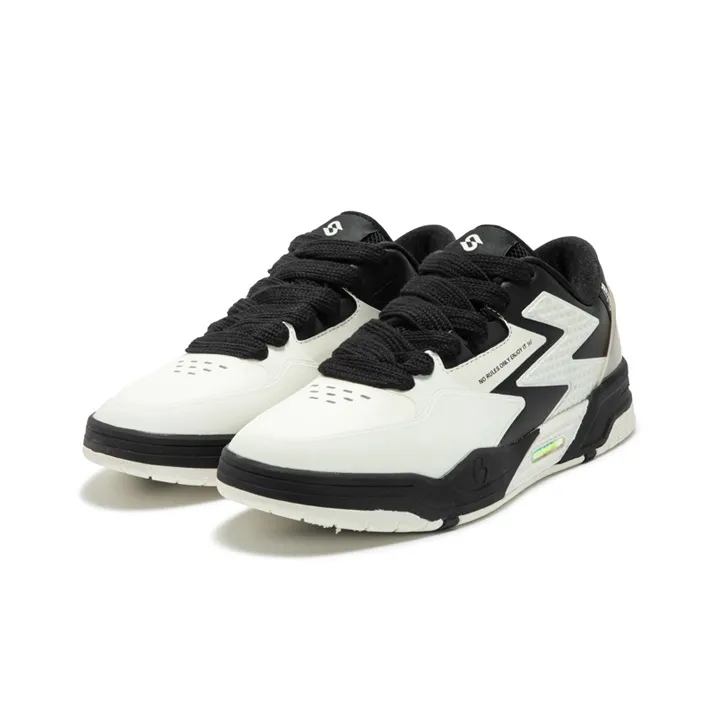 361° BIG3 Anti-Slip Wear-Resistant Low-Top Skateboard Shoes Men's Black White-2