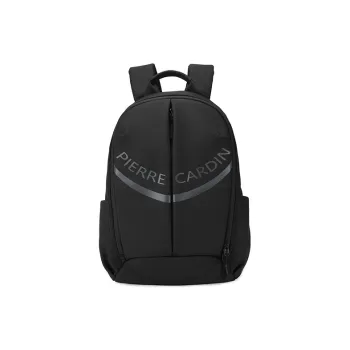 PIERRE CARDIN Fabric Laptop Bag Backpack Tubas Men's Black