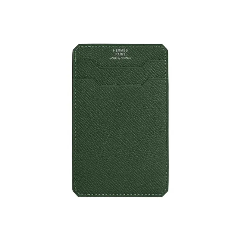 HERMES City 3CC Epsom Calfskin Card Holder Men's 2Q Vert Anglais British Green-0