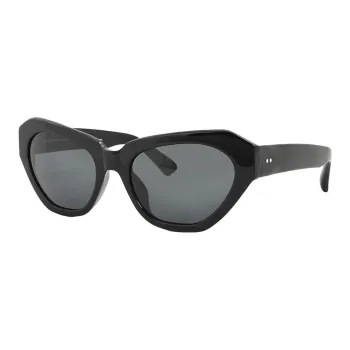 DRIES VAN NOTEN Acetate Irregular Shape Sunglasses Unisex Black