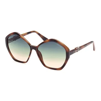 GUESS Metal Irregular Shape Sunglasses Women's Tortoiseshell
