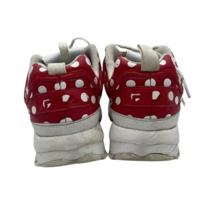 FILA Disruptor 2 Anti-Slip Wear-Resistant Low-Top Running Shoes Women's Red-4
