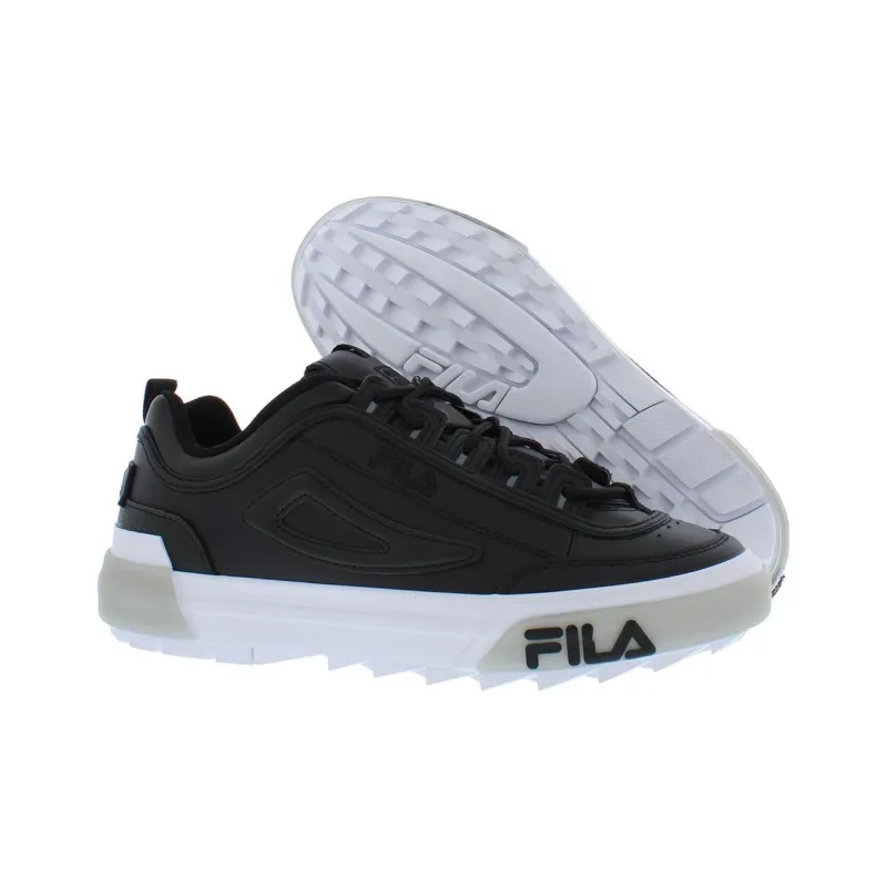FILA Disruptor Cushioning Slip Resistant Low Top Running Shoes Women's Black-3