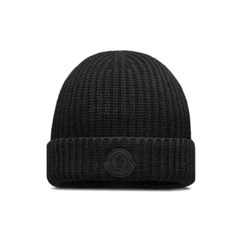 Moncler Cotton Beanies Men's Black