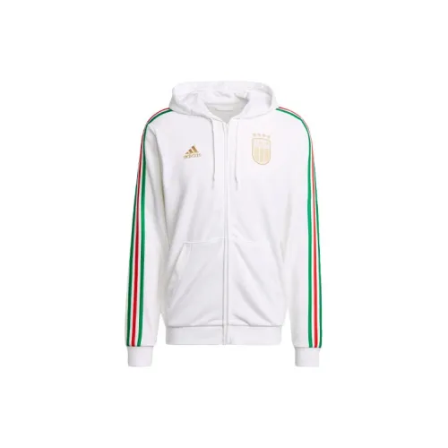 Adidas Italy Dna Full Zip Hoodie Jackets Coats Men's White