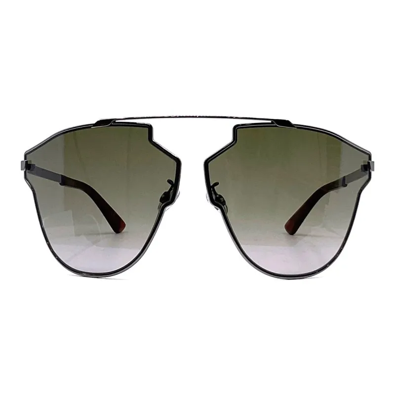 DIOR Acetate Metal Irregular Shape Sunglasses Unisex Black-1