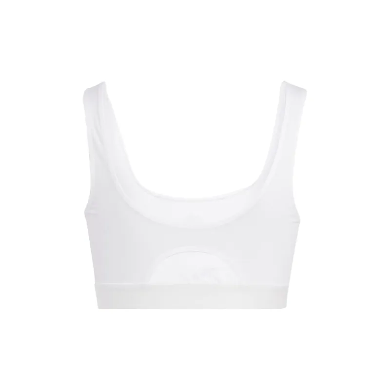 Adidas ACTIVE COMFORT FLEX COTTON SCOOP BRALETTE Bra Women's White-1