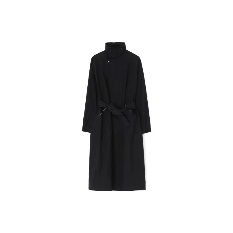 Yohji Yamamoto Belted Cotton Trench Coat-2