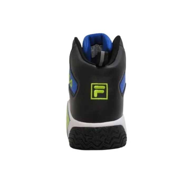 FILA Mashburn Anti Slip Wear Resistant High Top Basketball Shoes Unisex Blue Black-3