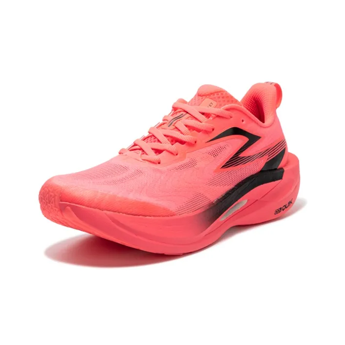 361° Fly 2ET Cushioned Slip Resistant Abrasion Resistant Breathable Low Top Marathon Running Shoes Unisex Pink-1