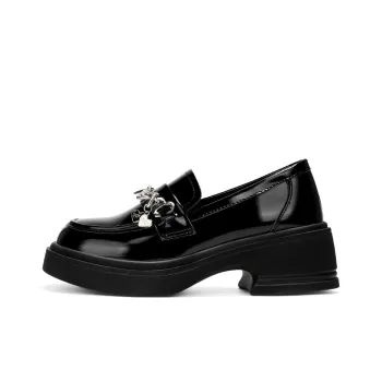 OMS Ballet Flats Loafers 5cm Women's Black