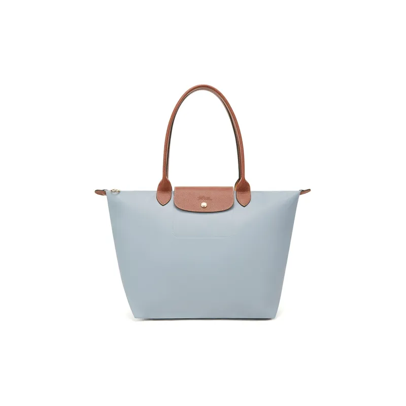 LONGCHAMP Le Pliage Recycled Canvas Tote Bag, Shopping Bag, Handbag Tubas Women's Gray Blue-0