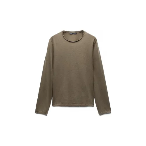 ZARA T-Shirts Women's Light Khaki