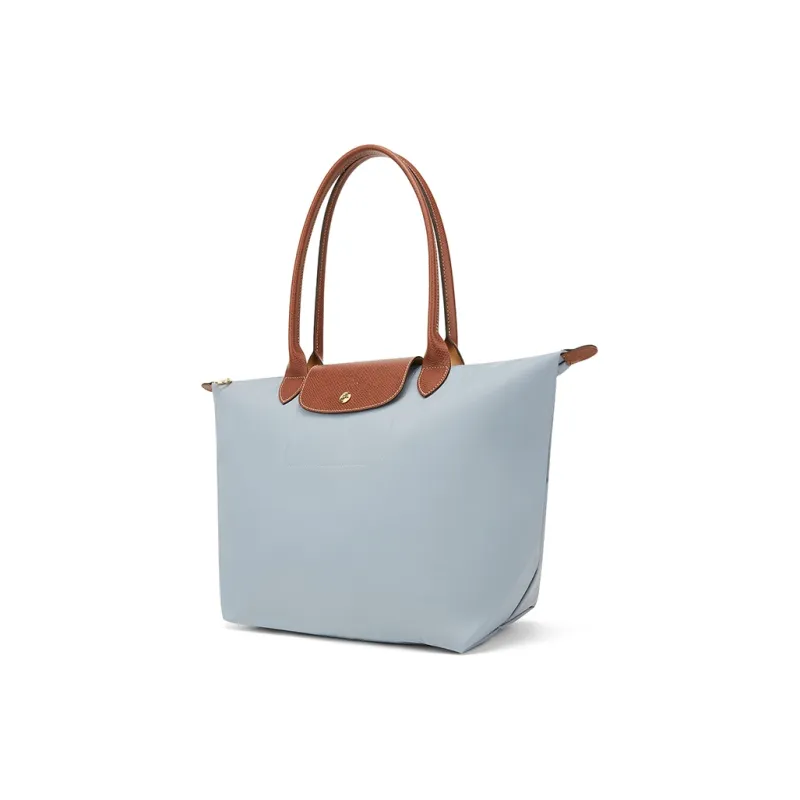 LONGCHAMP Le Pliage Recycled Canvas Tote Bag, Shopping Bag, Handbag Tubas Women's Gray Blue-1