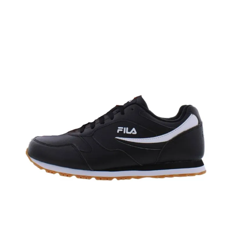 FILA Classico 18 Durable Breathable Low Top Running Shoes Men's Black White-0