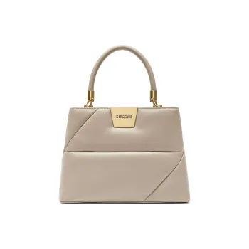 Staccato Sheepskin Crossbody One Shoulder Handbag Regular Women's Chocolate Apricot Gray/Ethereal Glow Black