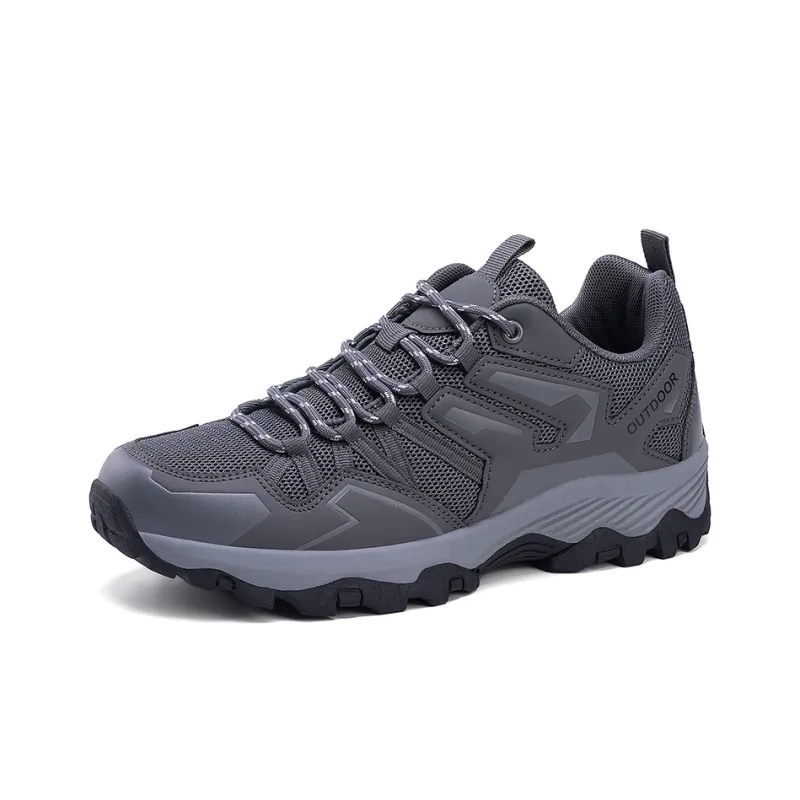 GESENLANG Breathable Slip Resistant Low Top Outdoor Shoes Men's Gray-2