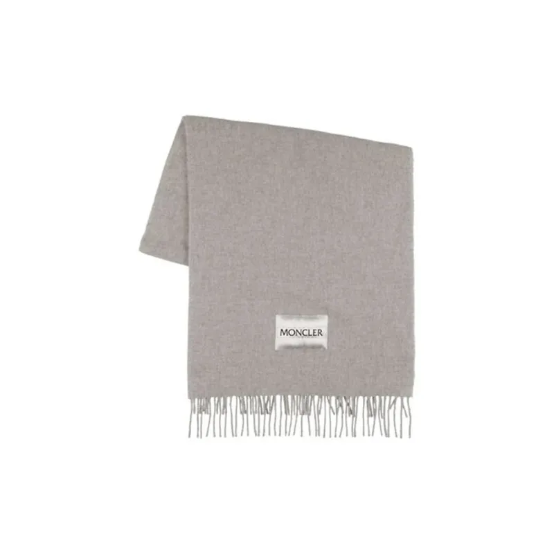 Moncler Knit Scarves Men's Gray-0