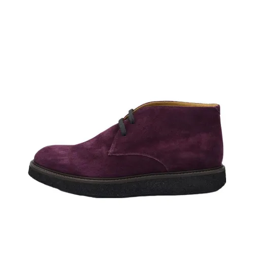 Corneliani Ankle Boots Men Purple