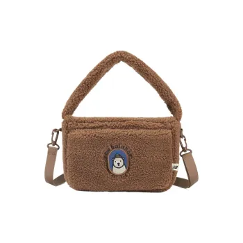 New Balance Polyester One Shoulder Handbag, Crossbody Bag Regular Women's Brown
