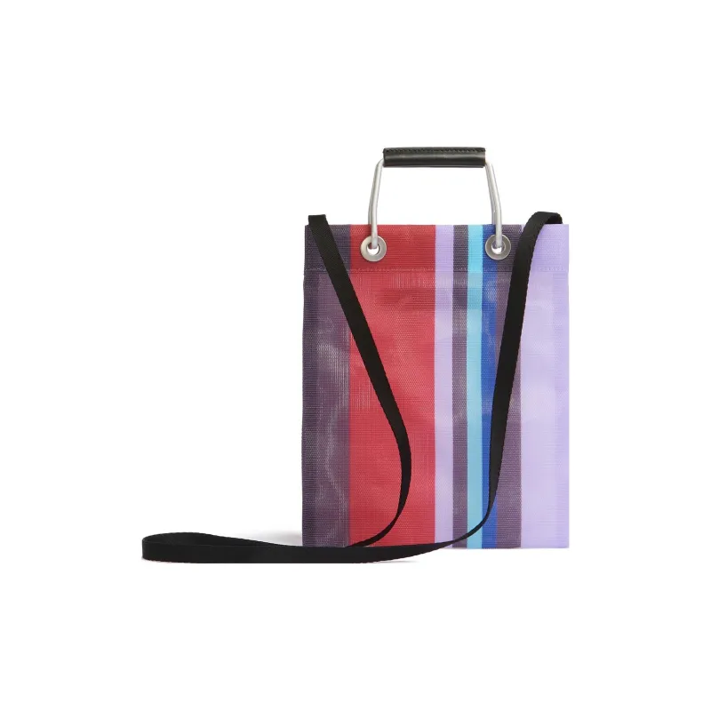 MARNI Polyamide Tote Bag, Shopping Bag, Handbag, Shoulder Bag, Crossbody Bag Mini Women's Blue & Multicolor-3