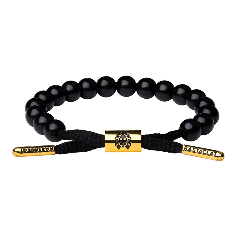 Rastaclat Alloy Small Lion Chinese Style Wooden Bracelet Unisex Ebony-0