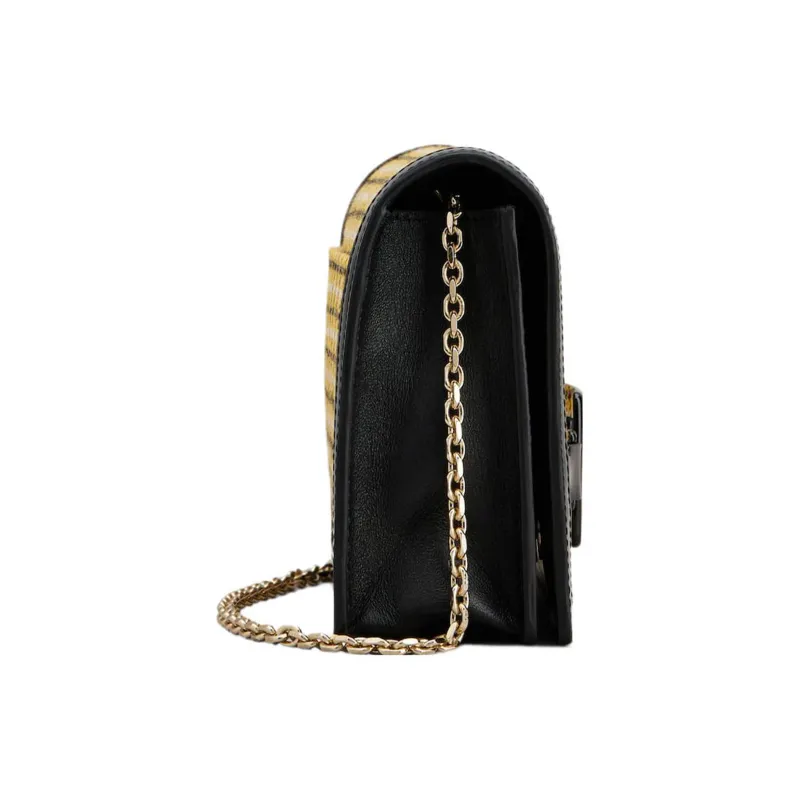 Roger Vivier Checked Foldover Top Clutch Bag-2
