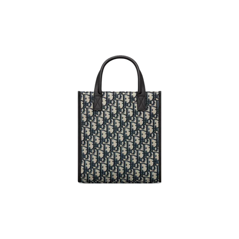 DIOR Oblique Printed Fabric Tote Bag, Shopping Bag, Handbag, Shoulder Bag, Crossbody Bag Regular Men's Beige & Black-3
