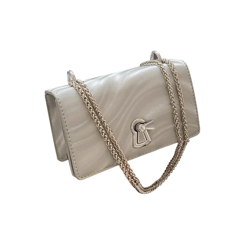UNITE STAR PU Soft Leather Small Square Bag Crossbody Bag Shoulder Bag Women's Black/Ecru/Gray-10